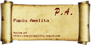 Papiu Amelita névjegykártya